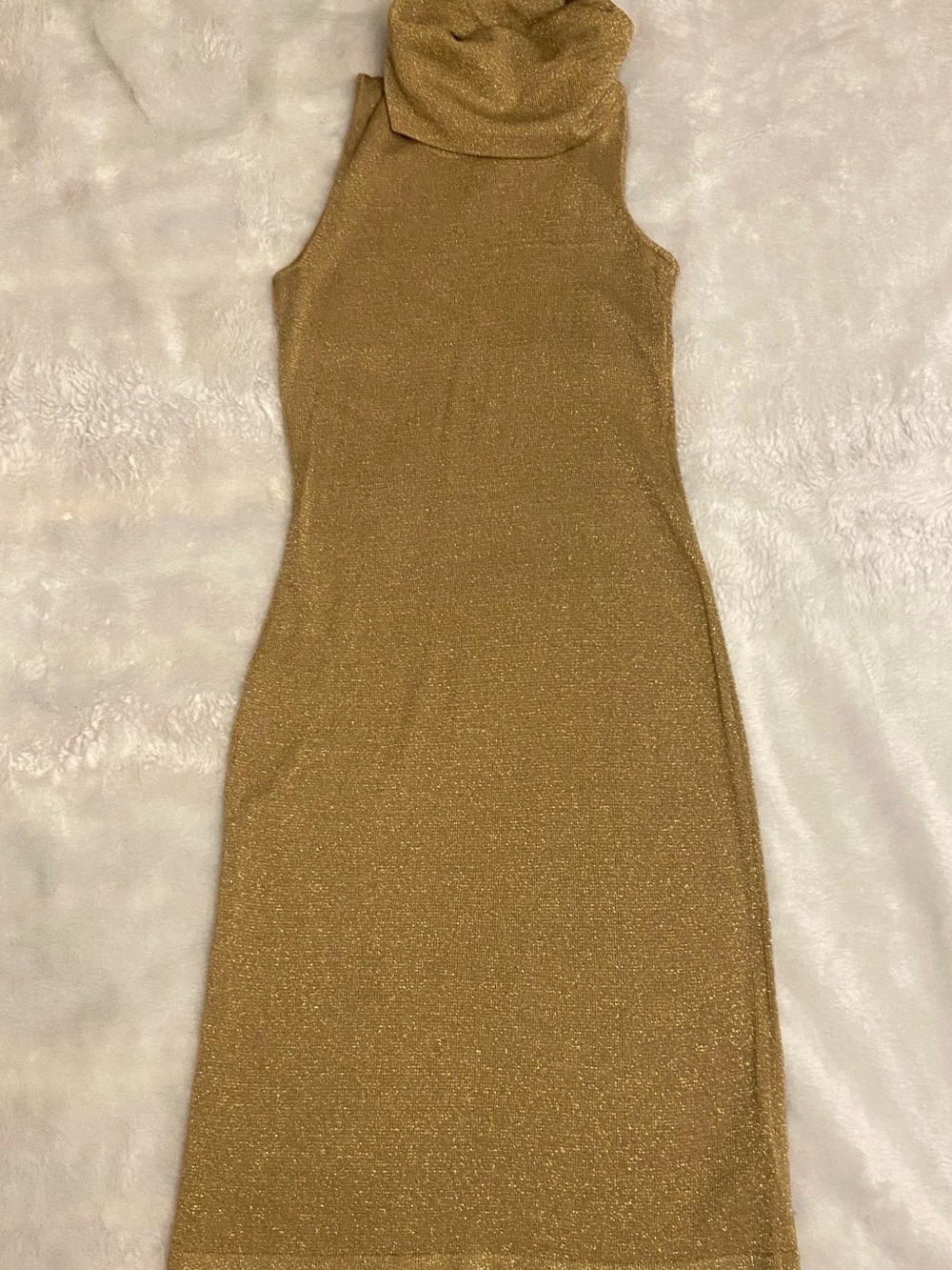 Lauren Ralph Lauren Gold Metallic Sleeveless Dress